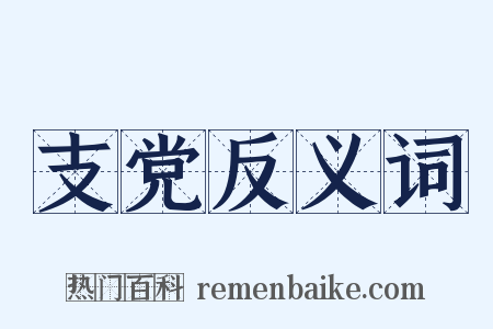 支党反义词是什么意思的图片